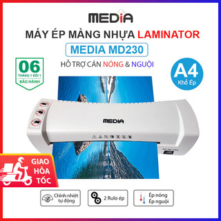 Máy Ép Màng Plastic A4 Media MD230, Ép Màng Nhựa Khổ A4, Máy Ép Màng Nhựa Laminator Ép Nhiệt Ép Lạnh
