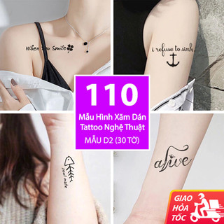 Hình xăm dán tạm thời chống nước, tattoo hình xăm bướm hình xăm rồng, xăm dán hình xăm nhỏ mẫu d2