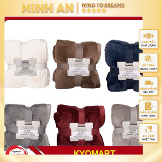 Chăn lông cừu kirkland queen plush blanket 248 x 233cm nhập khẩu