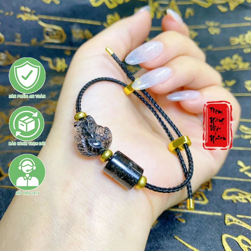 Vòng tay hồ ly mix lu thống TA tóc đen ☯ Mệnh kim, thuỷ ☯ Hộ Thân, Bình An, Tài Lộc, May Mắn, Vạn Sự Hanh Thông