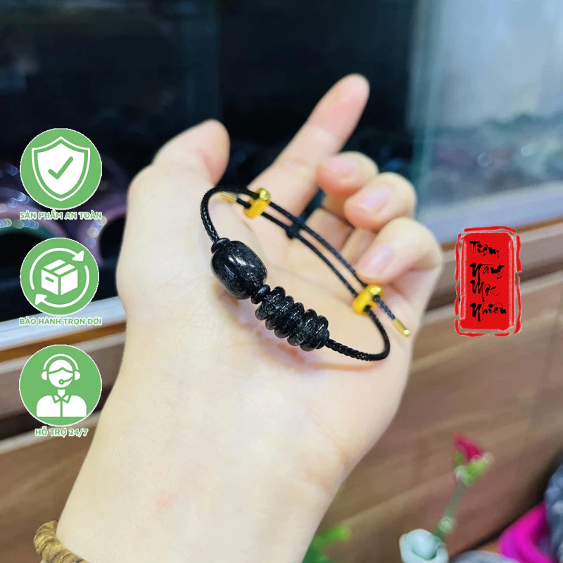 Vòng tay ngũ điếu mix lu thống TA tóc đen ☯ Mệnh kim, thuỷ ☯ Hộ Thân, Bình An, Tài Lộc, May Mắn, Vạn Sự Hanh Thông