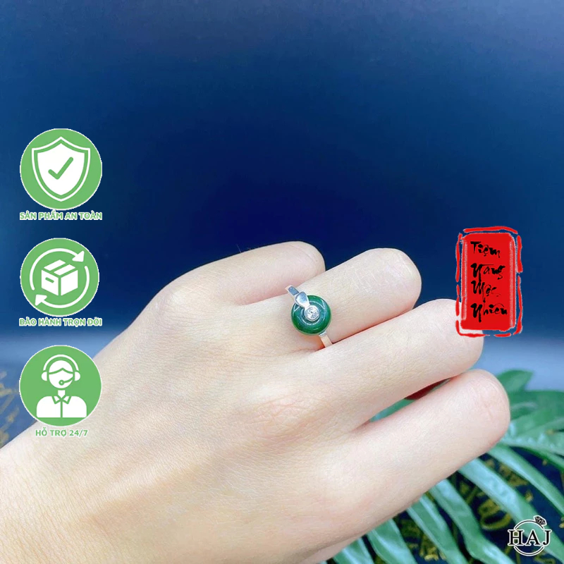 Nhẫn silver s95 bọc đồng điếu ngocbich & sơn thuỷ ☯ May Mắn ☯ Sức Khoẻ ☯ Tài Lộc ☯ Bình An ☯