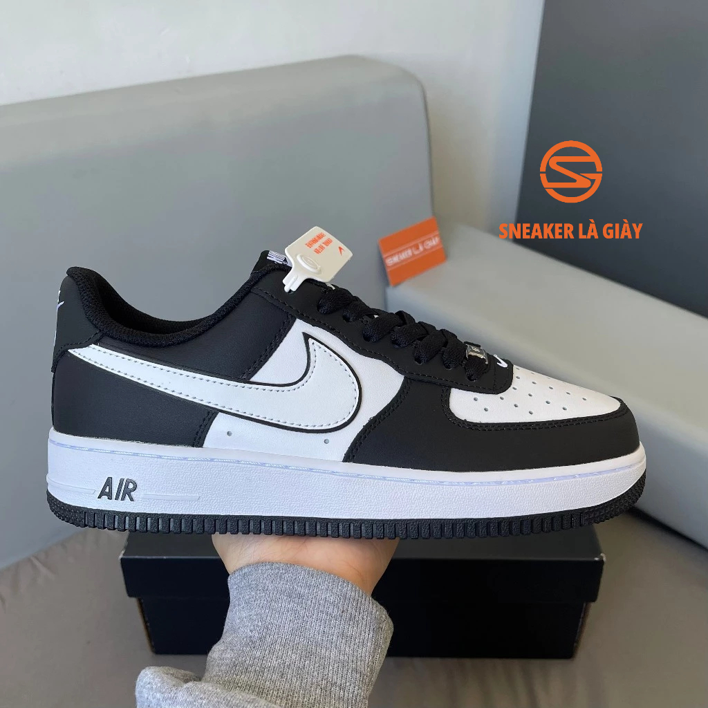 Giày Air Force 1 07 Panda DV0788-001 AF1 BLACK WHITE Gót Đen - BẢN CAO CẤP FULLBOX