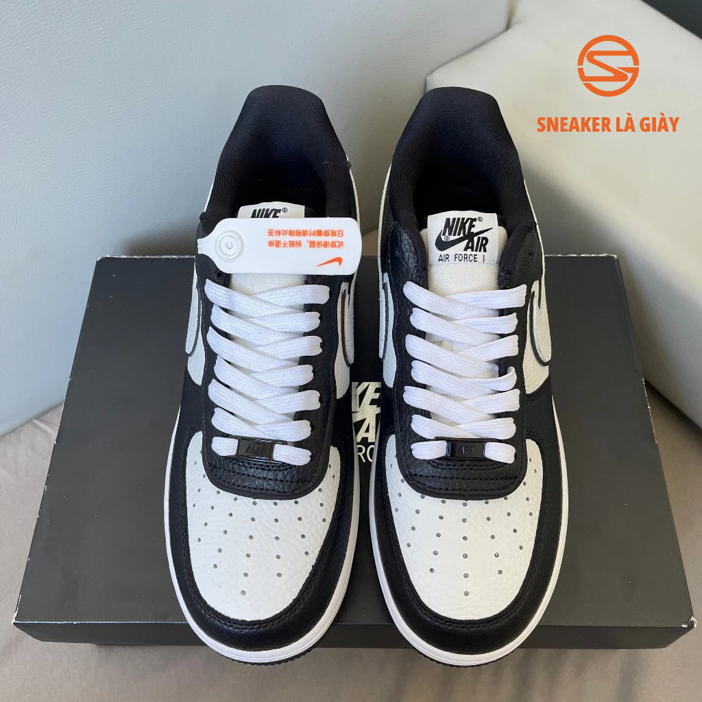 Giày Air Force 1 Low 07 LV8 Panda DX3115-100 AF1 BLACK WHITE Gót Trắng - BẢN CAO CẤP FULLBOX