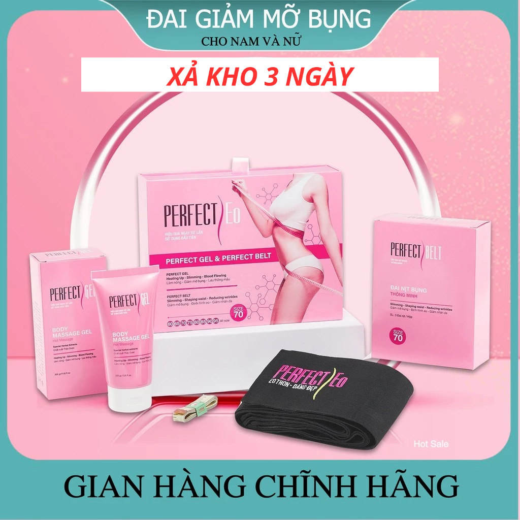PERFECT EO - Combo Đai + Gel Tan Mỡ Bụng