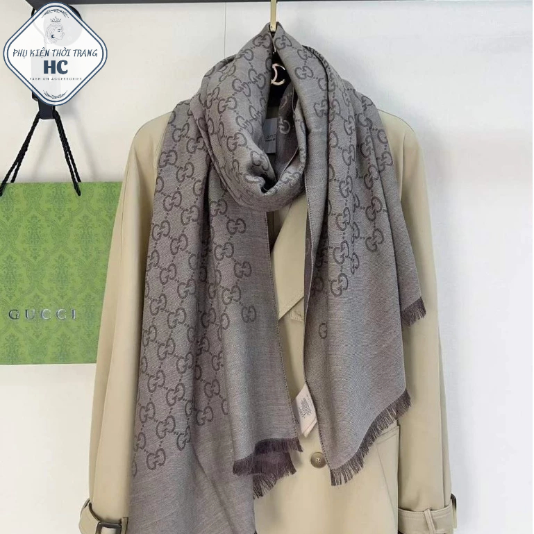 Khăn choàng lụa thời trang thu đông thương hiệu cao cấp