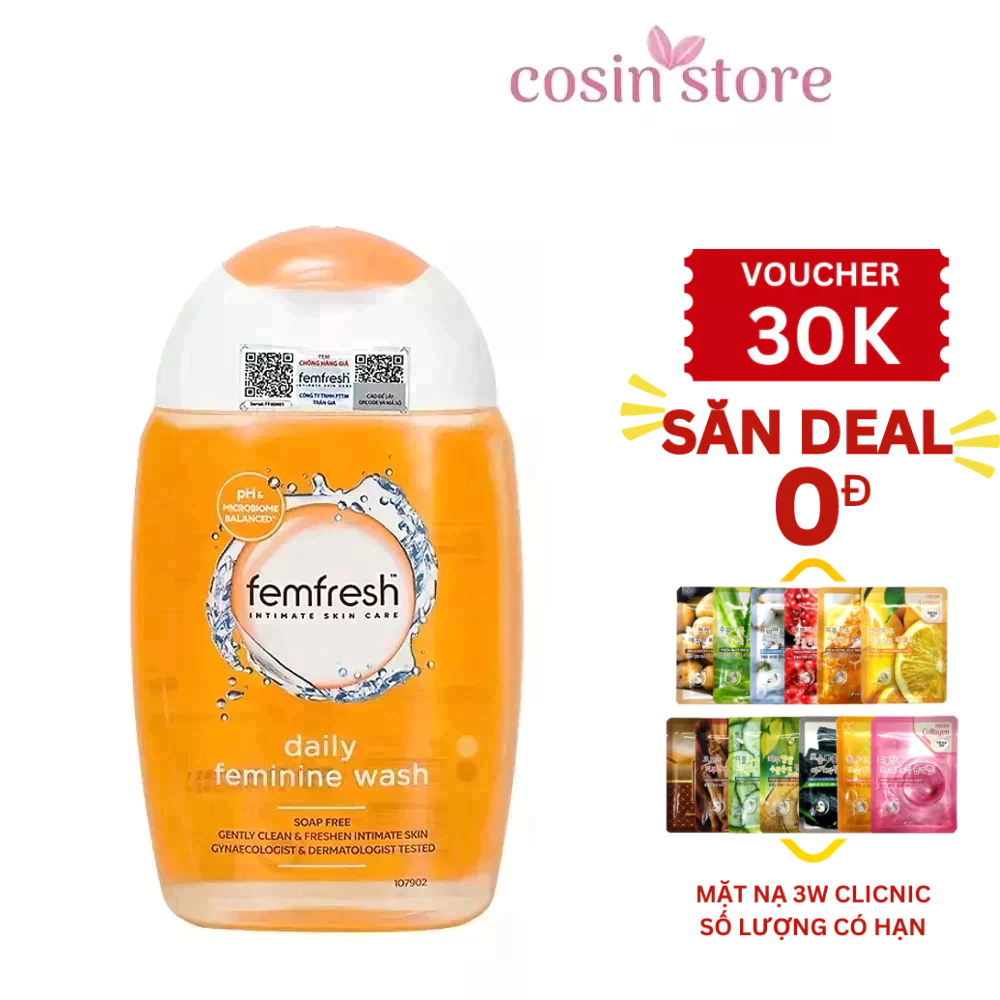 Dung Dịch Vệ Sinh Phụ Nữ Cao Cấp Femfresh Daily Intimate Wash 150ml - Màu Cam