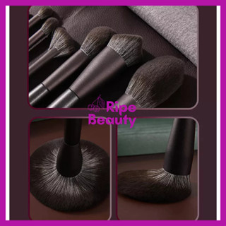 Bộ Cọ Trang Điểm Lẻ Từng Cây Màu Đen Xanh Cán Gỗ Lông Mềm Siêu Đẹp