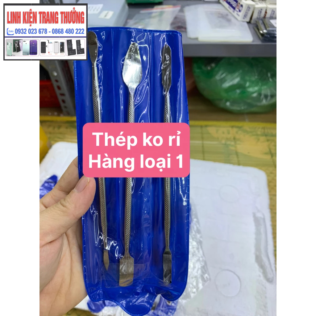 Bộ dụng cụ 3 cây xà beng  thép ko rỉ dùng tháo lắp mở tách vỏ-cậy màn) điện thoại/laptop/ipad