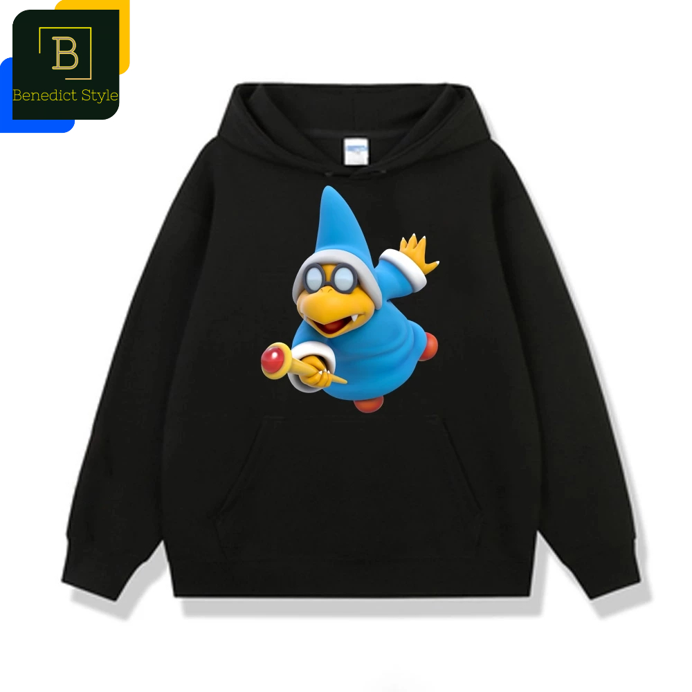 Hoodie in hình Kamek phù thủy ma thuật game Super Mario áo khoác trùm đầu BND465