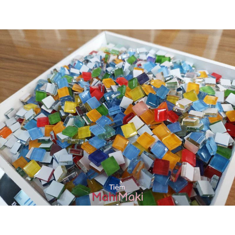 Kit DIY đá khảm mosaic trang trí lót ly, hộp bút giúp giải trí, thư giãn