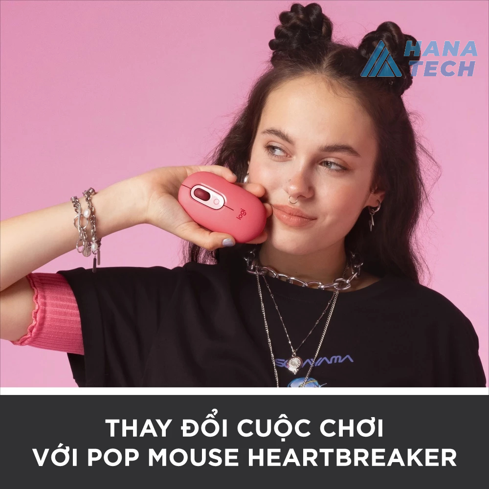 Chuột không dây Logitech POP with Emoji