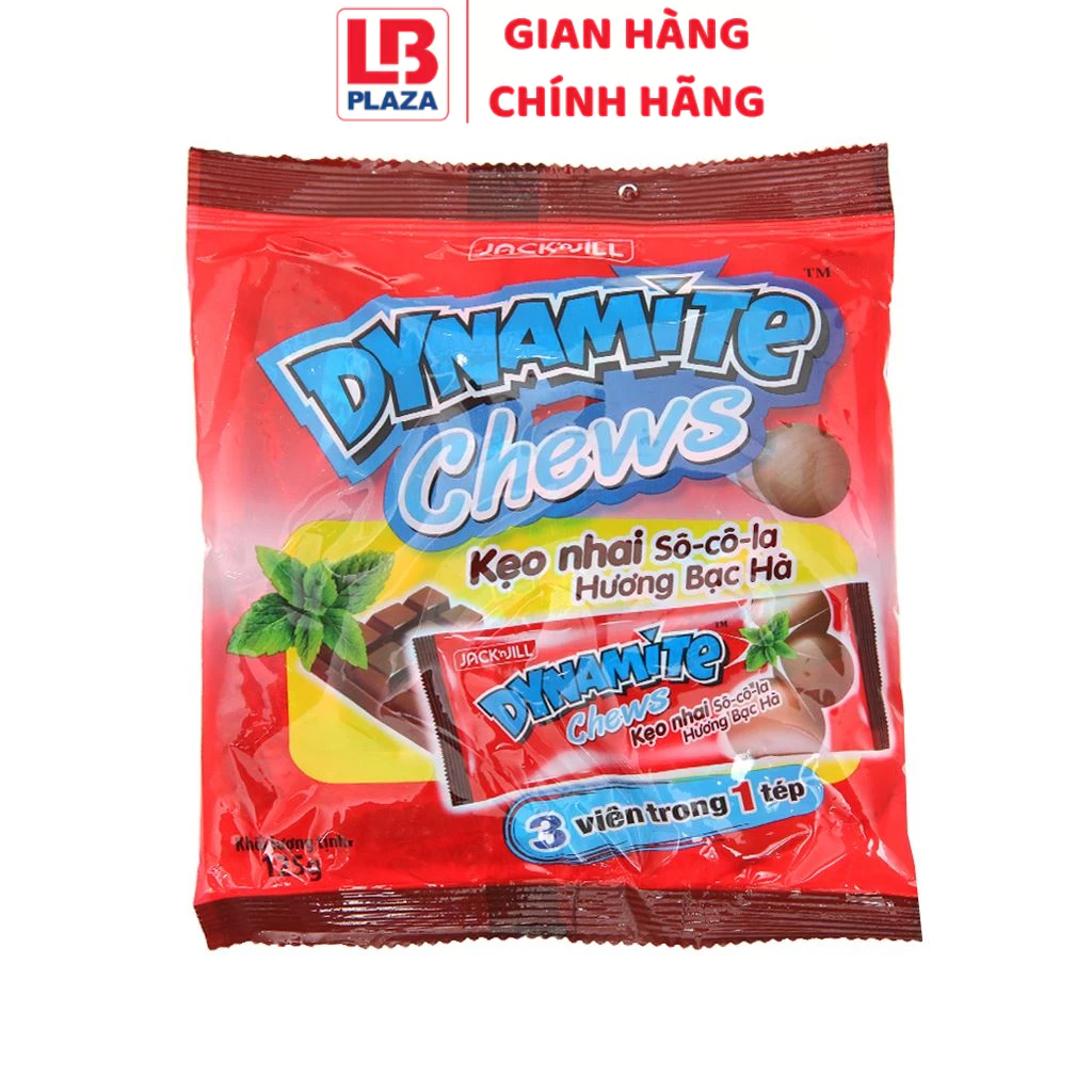 Kẹo nhai socola hương bạc hà Dynamite (Gói 25 tép x 3 viên)
