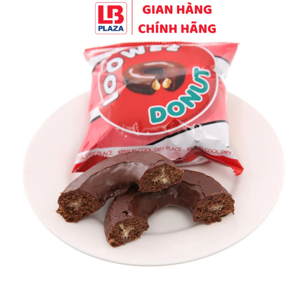 Bánh Donut Doowee Phủ Sôcôla Nhân Kem Trứng 300g
