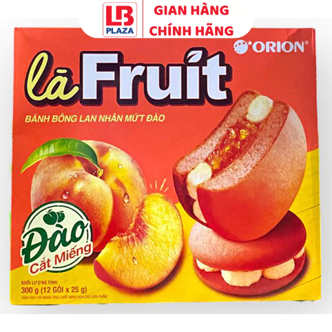 Bánh bông lan La Fruit 300g vị mứt đào
