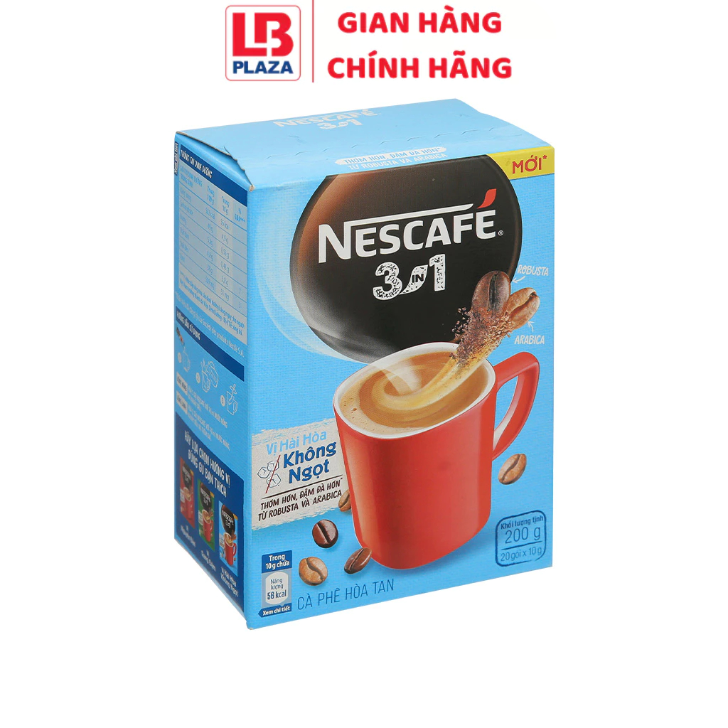 Nescafe 3in1 vị hài hòa không ngọt 20g*10g