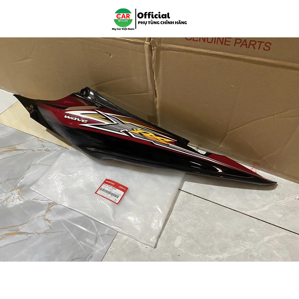 Ốp sườn bên trái - ốp thân HONDA WAVE RSX100 năm 2008 màu Đỏ. *R-315P* 64650KVRV60ZB