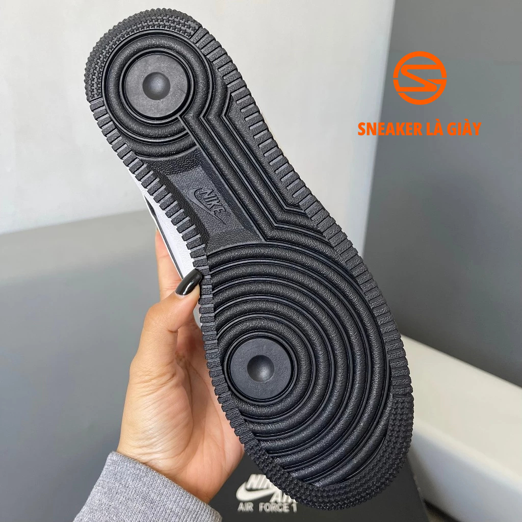 Giày Air Force 1 ’07 Panda DV0788-001 AF1 White Black " Gót Đen " - Fullbox