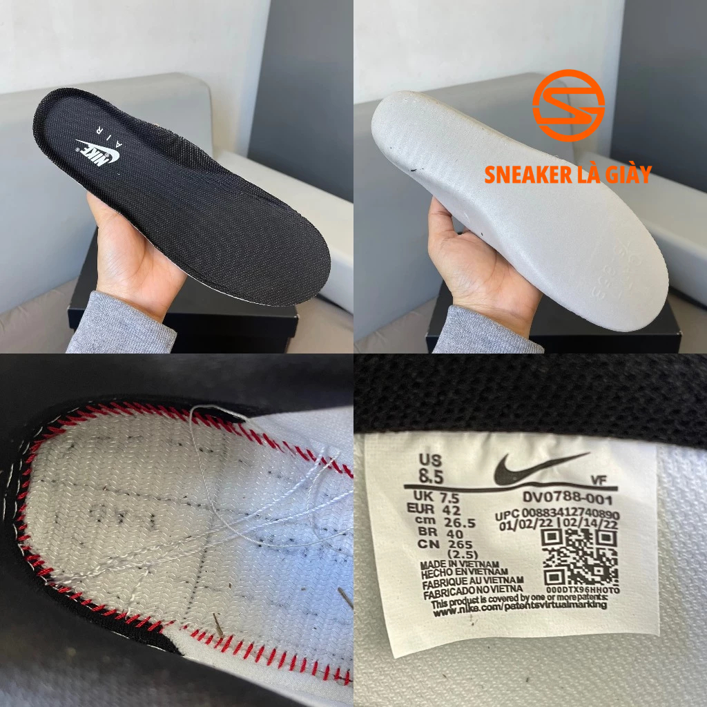 Giày Air Force 1 ’07 Panda DV0788-001 AF1 White Black " Gót Đen " - Fullbox