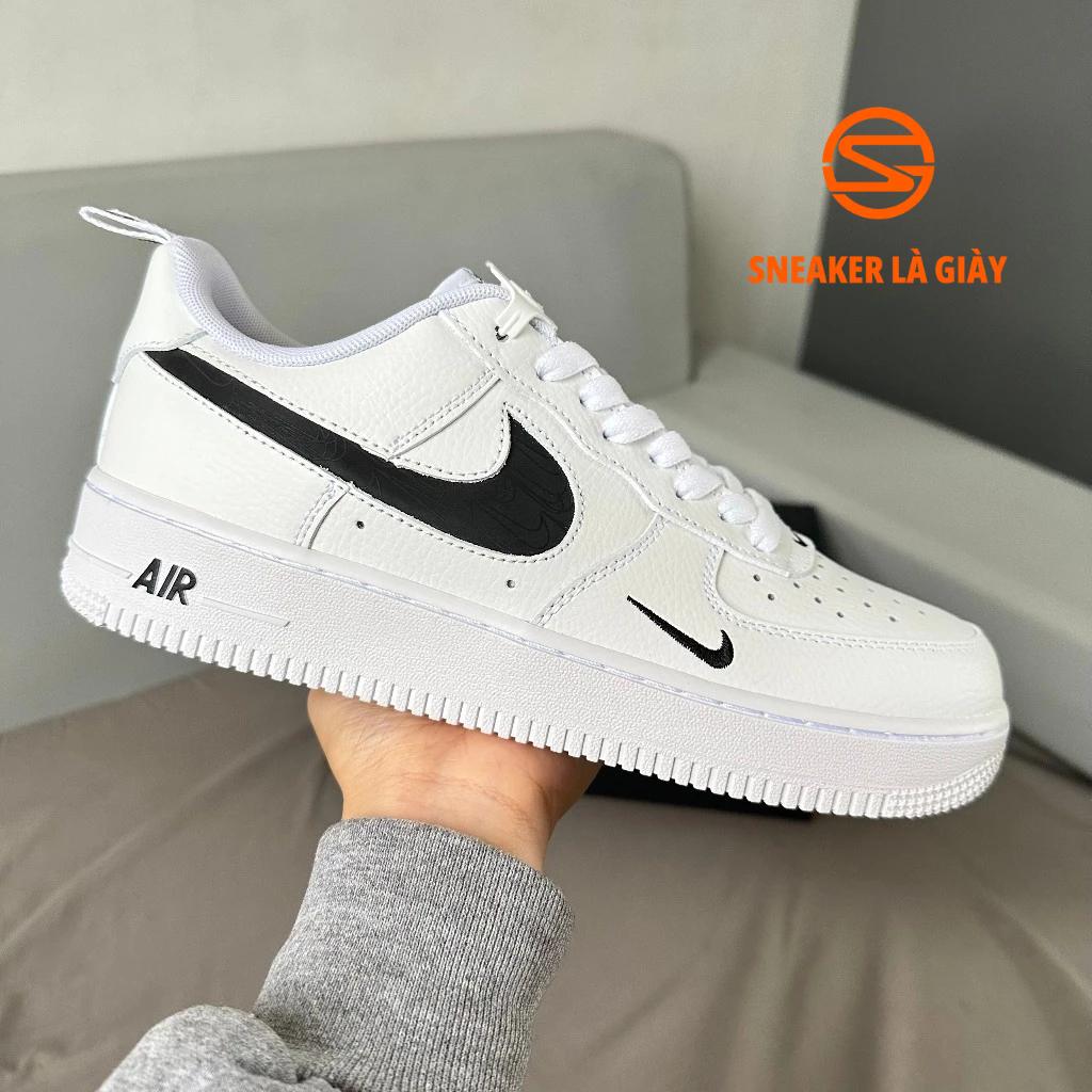 Giày Air Force 1 Low Multi-Etch Swoosh White Black FV1320-100 - Fullbox