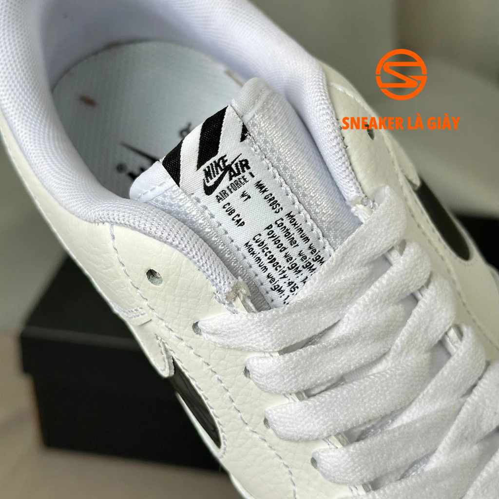 Giày Air Force 1 Low Multi-Etch Swoosh White Black FV1320-100 - Fullbox
