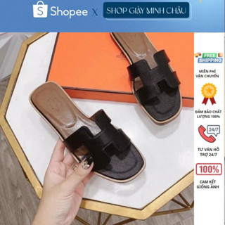Dép Nữ HM Dép Lê Chữ H quai da chắc chắn đi cực êm chân