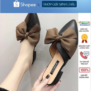 FREE SHIP Dép nữ 2p phối nơ da mềm 102