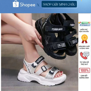 Free ship Dép sandal nữ đi học quai hậu đế cao êm chân 104