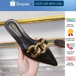 Dép sục nữ 2p da mềm khóa xích êm chân free ship