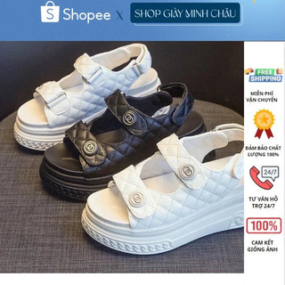 FREE SHIP 50K Dép quai hậu học sinh , sandal quai hậu nữ đi học quai dán đế cao 7cm siêu đẹp