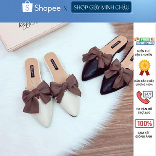 FREE SHIP 50K Sục Nữ 2p gắn nơ mũi nhọn cực xinh 102
