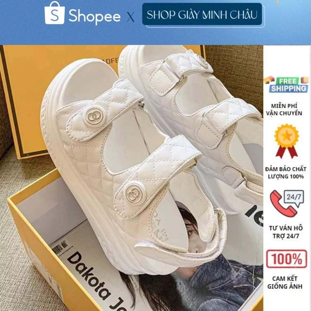 Sandal 7p nữ quai hậu nâng đế tôn dáng