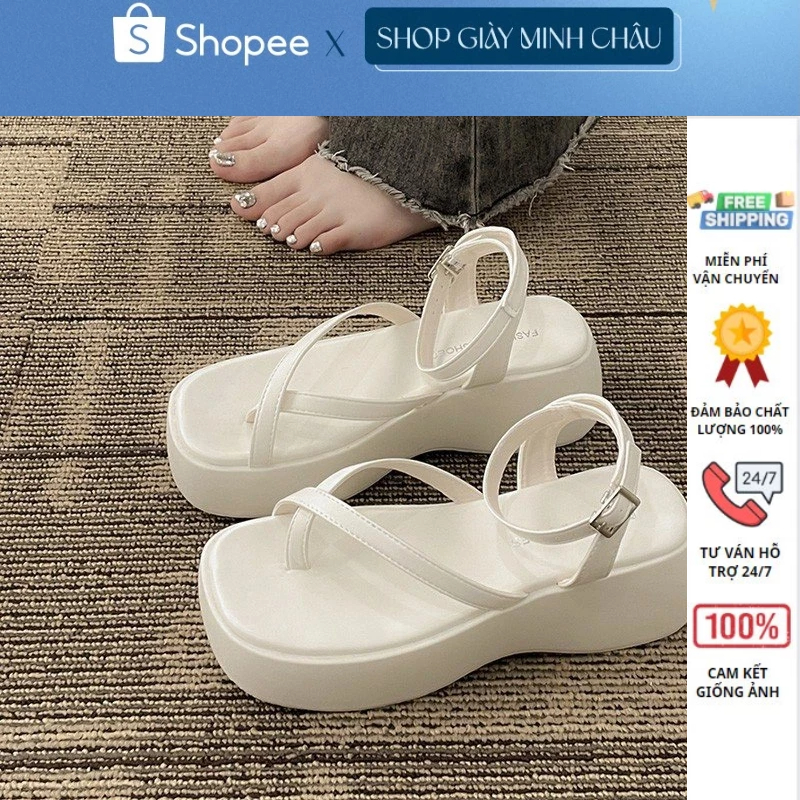 Sandal bánh mỳ dây mảnh xỏ ngón kẹp dây free ship mẫu mới đế xuồng 7p mẫu hot