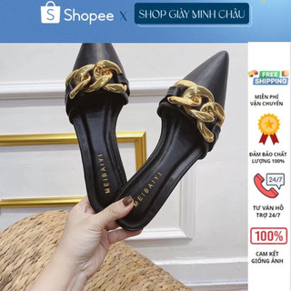 Dép nữ mũi nhọn phối viến xích cực xinh