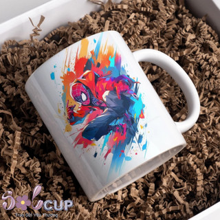Cốc Sứ In Hình Spider Man (In Hình Tùy Chọn)  - Cốc Uống Nước Có Quai Dung Tích 400ml