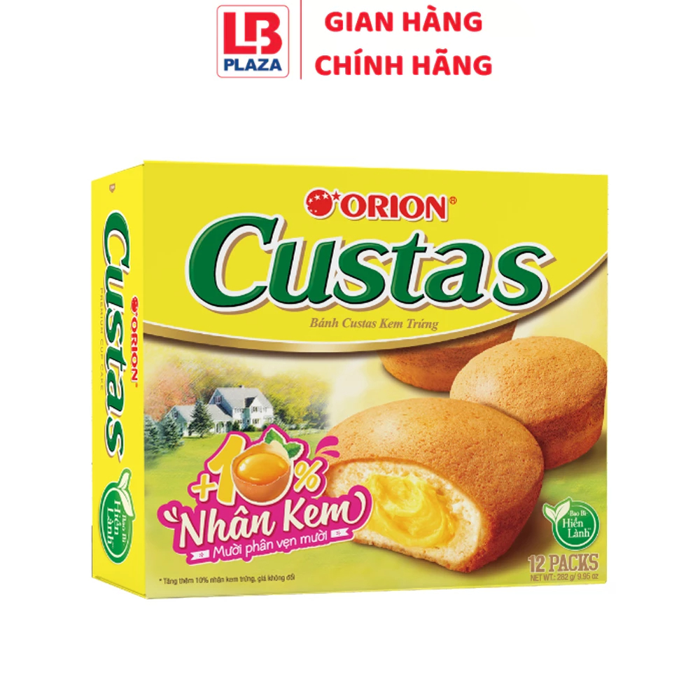 Bánh kem trứng Custas hộp 282g (12 cái)