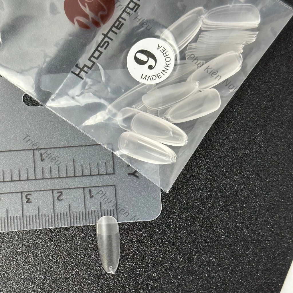 Móng úp lẻ size nhám nhọn bầu trong túi 50 móng