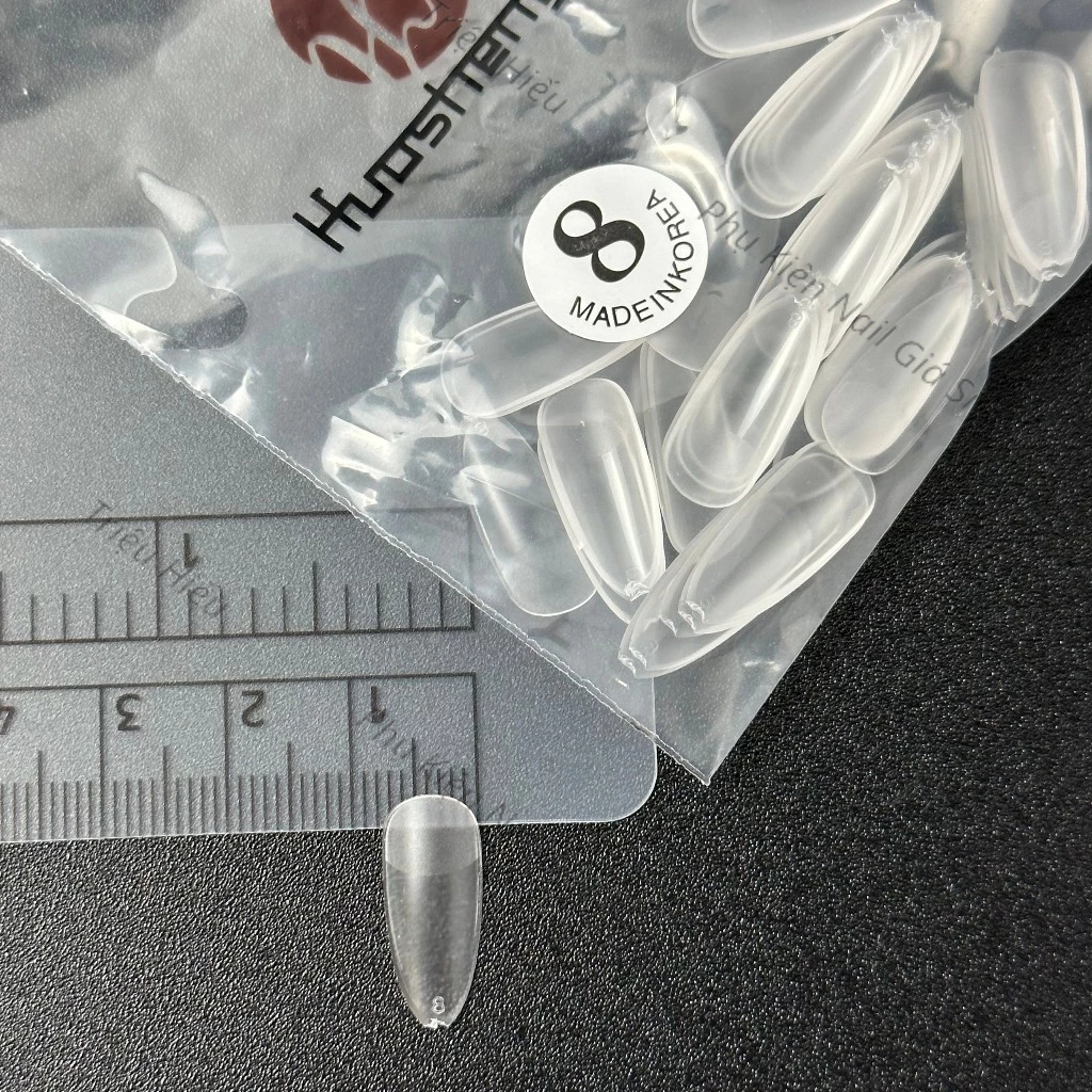 Móng úp lẻ size nhám nhọn bầu trong túi 50 móng