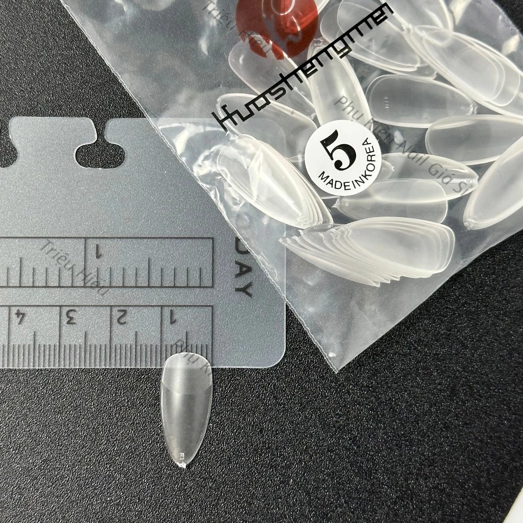 Móng úp lẻ size nhám nhọn bầu trong túi 50 móng