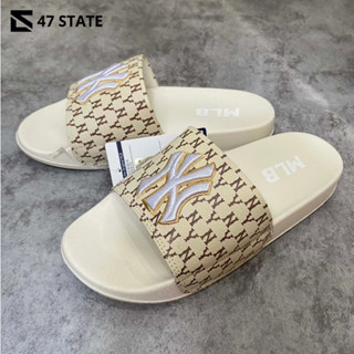 [Form nhỏ] Dép MLB Quai Ngang New York Base - Hàng xịn Fullbox