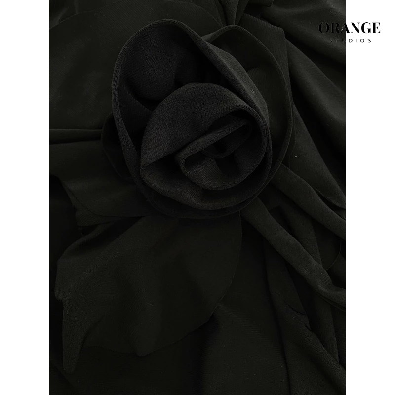 HÌNH THẬT - Eyuz Set - Đầm Thiết Kế Viền Bèo Xẻ Tà Chất Liệu Vải Thun Cao Cấp