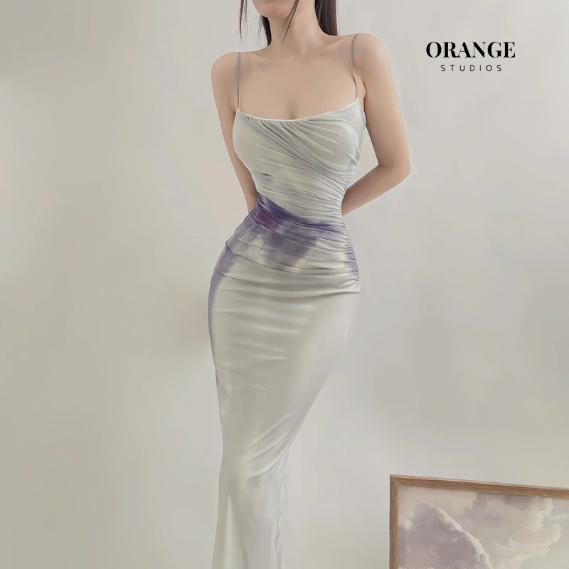 HÌNH THẬT - Chalcedony Dress - Đầm Thiết Kế Nhún Eo Chất Liệu Vải Lưới Cao Cấp