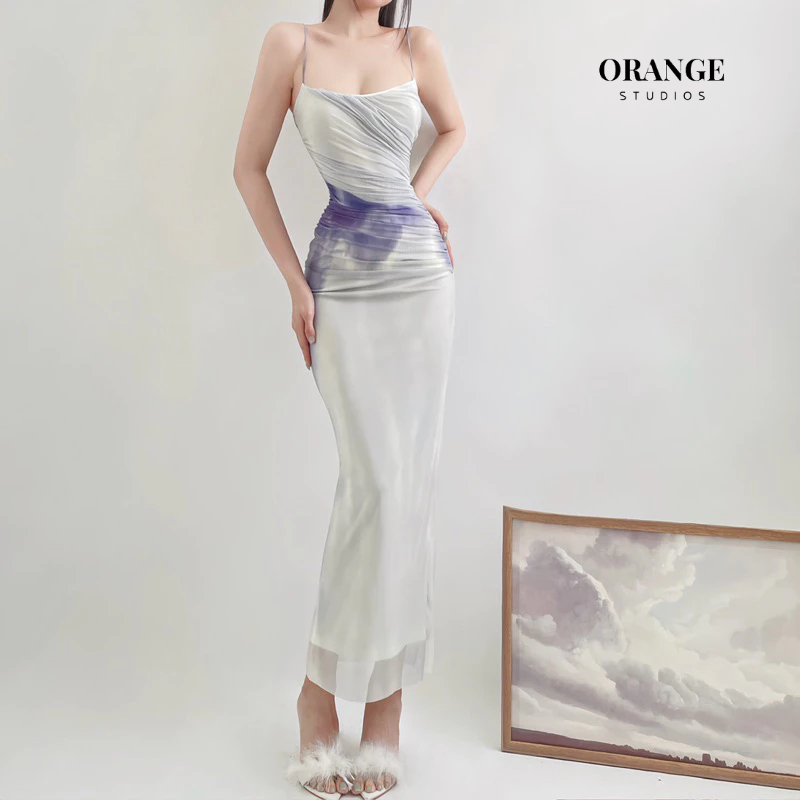 HÌNH THẬT - Chalcedony Dress - Đầm Thiết Kế Nhún Eo Chất Liệu Vải Lưới Cao Cấp