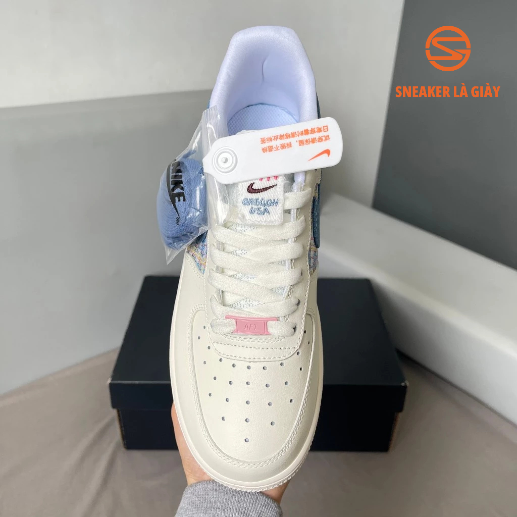 Giày Air Force 1 Low Just Do It Denim Swooshes   - BẢN CAO CẤP FULLBOX