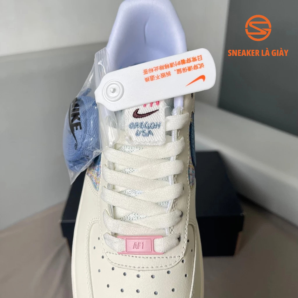 Giày Air Force 1 Low Just Do It Denim Swooshes   - BẢN CAO CẤP FULLBOX
