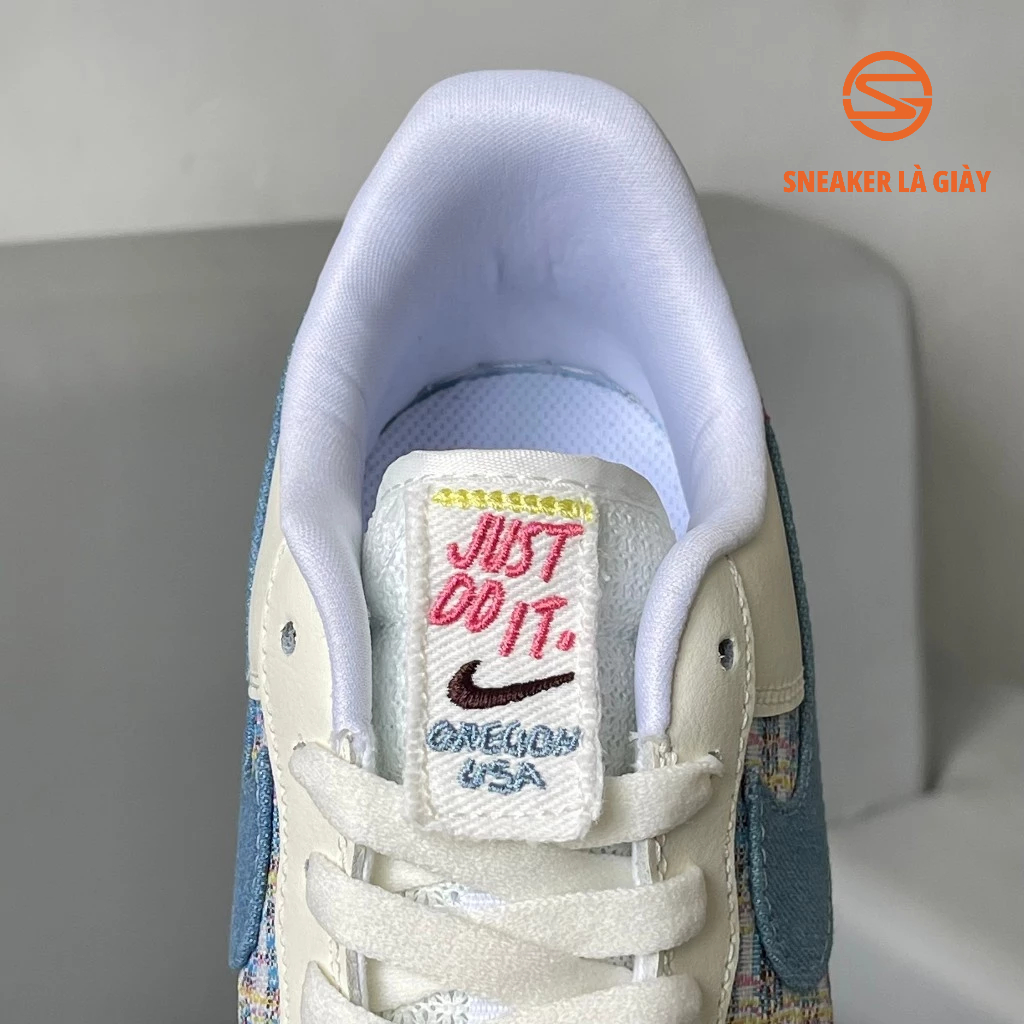 Giày Air Force 1 Low Just Do It Denim Swooshes   - BẢN CAO CẤP FULLBOX