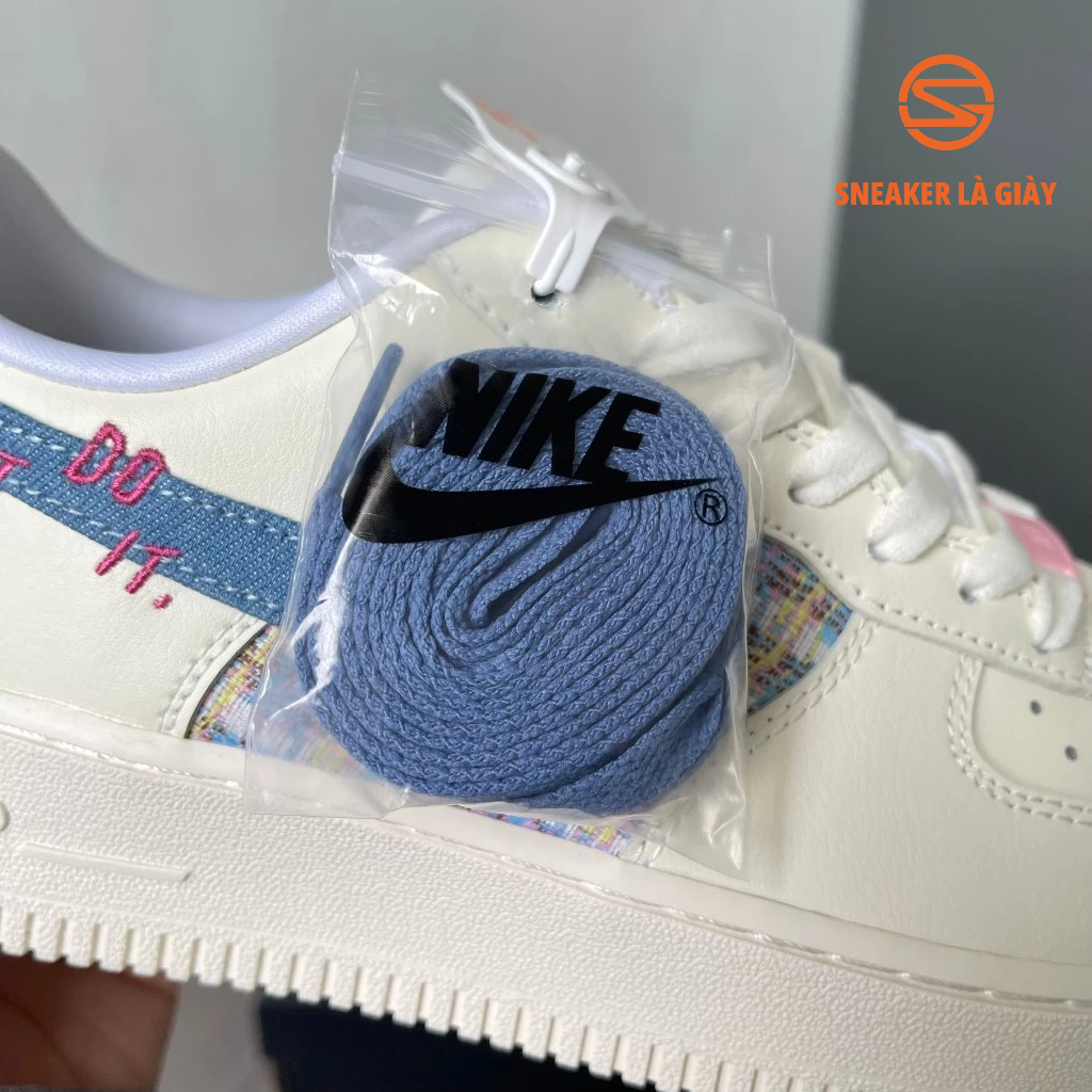 Giày Air Force 1 Low Just Do It Denim Swooshes   - BẢN CAO CẤP FULLBOX