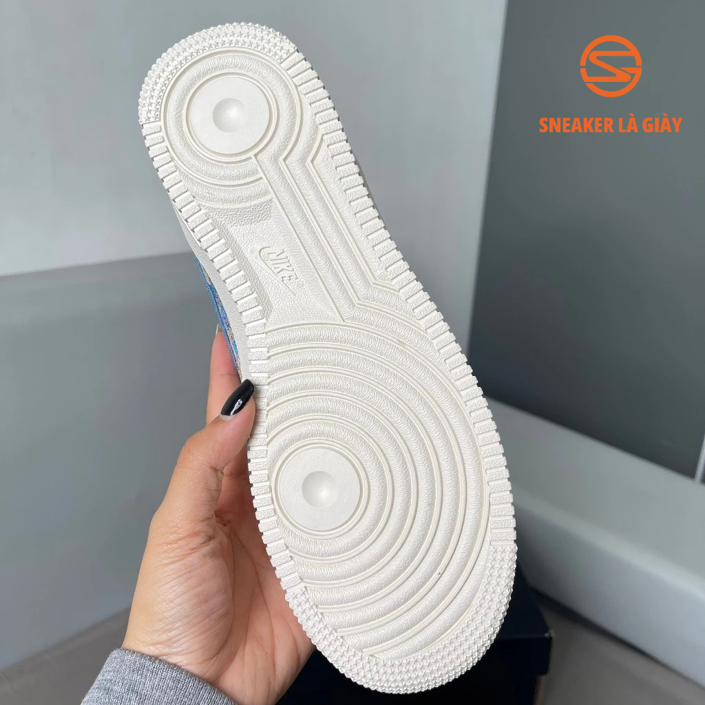 Giày Air Force 1 Low Just Do It Denim Swooshes   - BẢN CAO CẤP FULLBOX