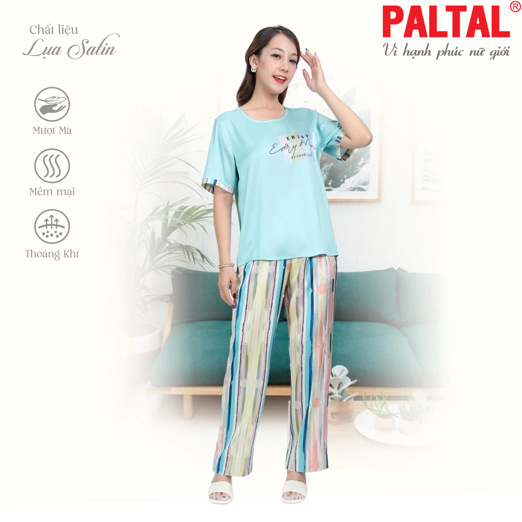 Bộ dài tay ngắn lụa satin cao cấp 263p 3347