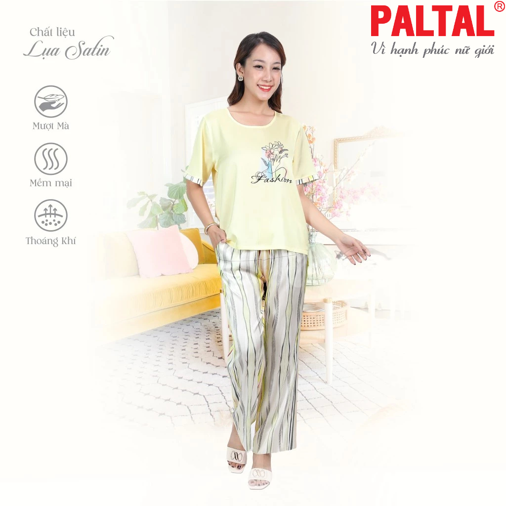 Bộ dài tay ngắn 263p 3348 lụa satin cao cấp